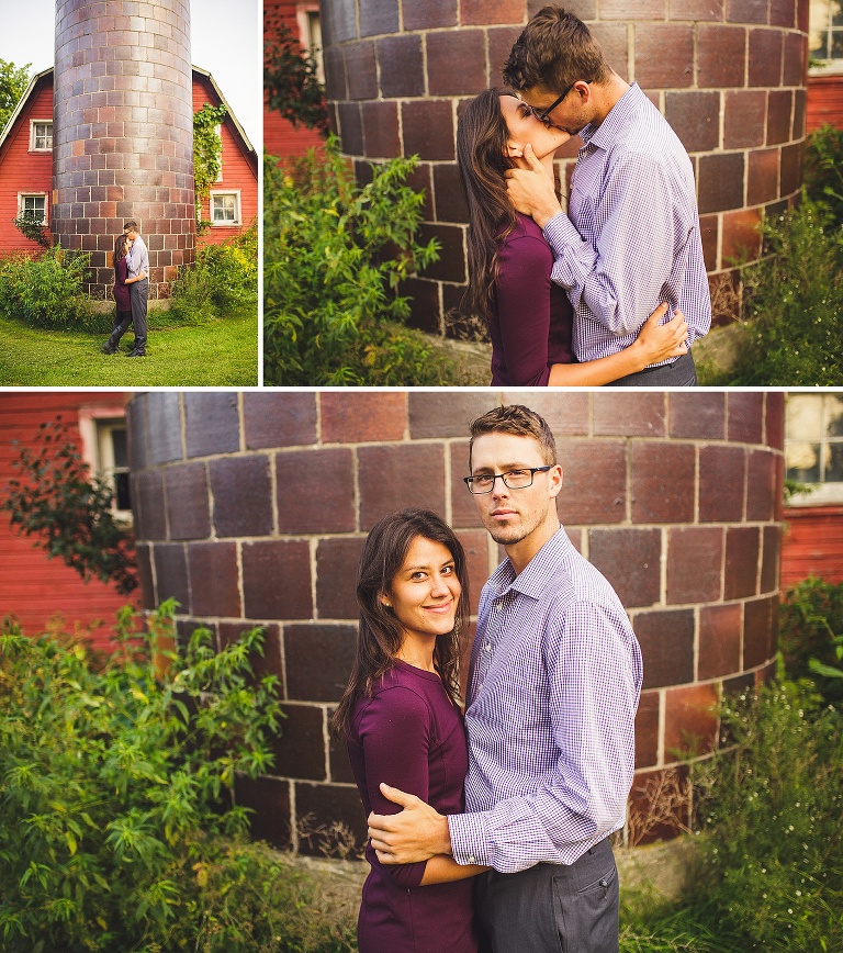 collage of couple on a farm