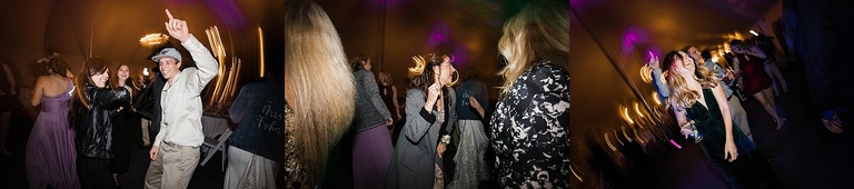 reception dancing under a tent